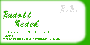 rudolf medek business card